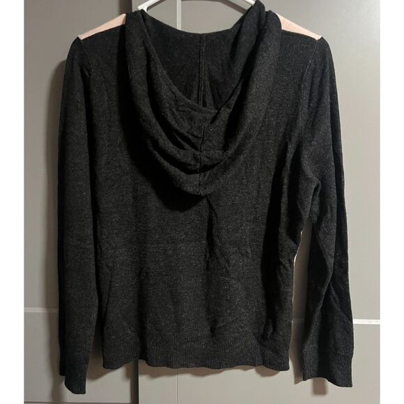 August Silk Knits Silk/Cashmere Blend Thin Jacket Two Tone Pink/Black Size Large - Picture 3 of 5